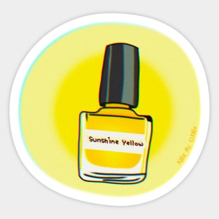 Sunshine Yellow Nail Polish Sticker